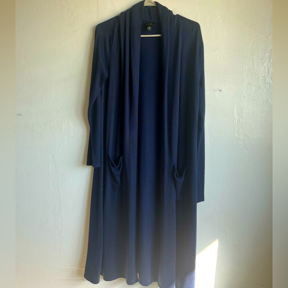 Worthington navy blue long cardigan. Size medium